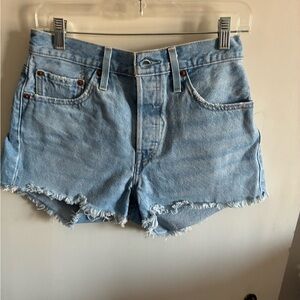 Levi's Light Blue Jean Shorts